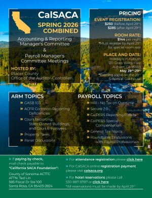 Spring 2026 Combined Payroll Manager/ARM Conference Registration - May 28-29, 2026